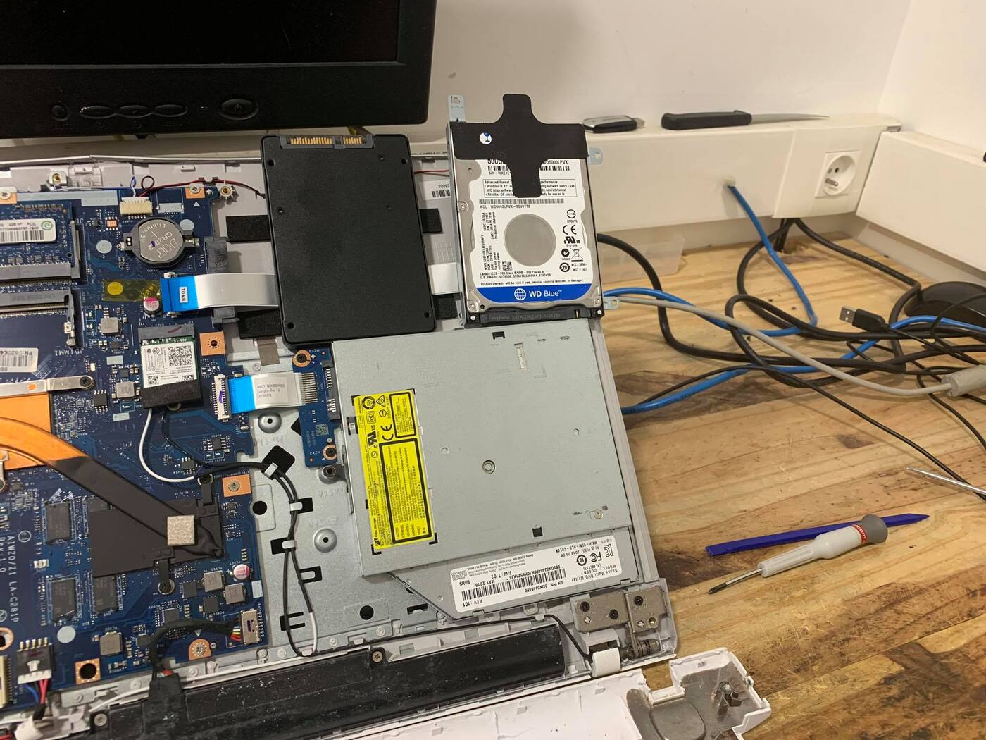 Remplacement d'un disque dur par un SSD sur un ordinateur portable